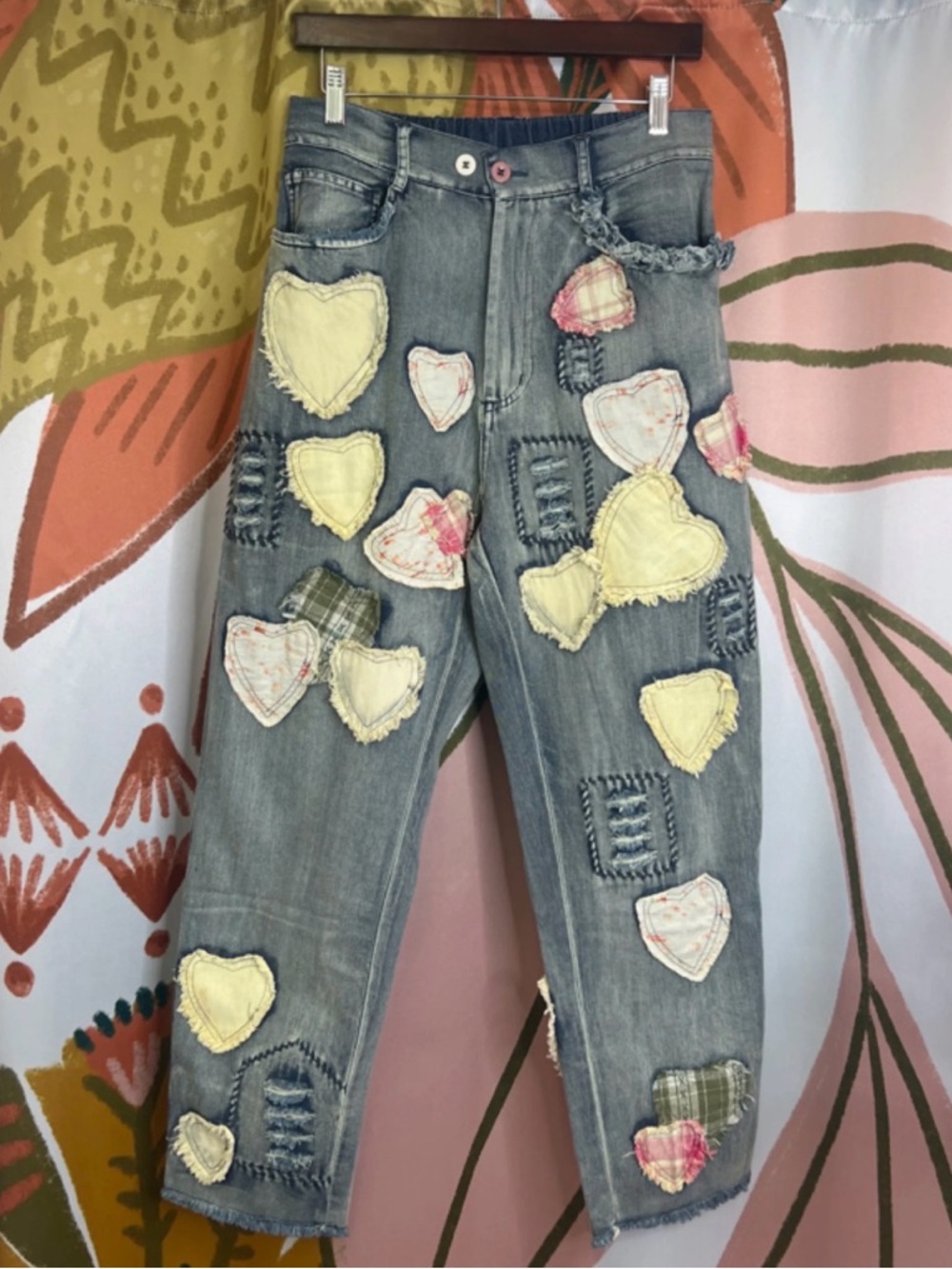 Blue Velvet Patchwork Denims